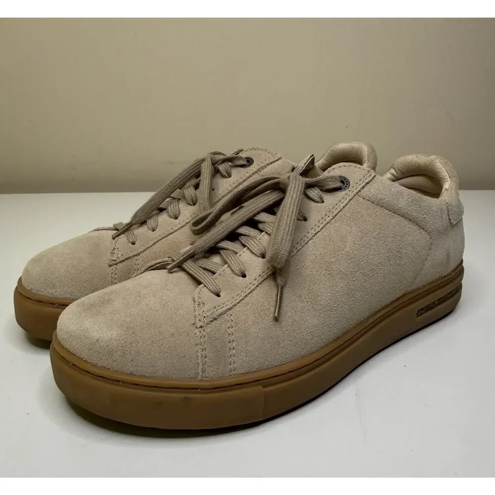 Birkenstock Bend Low Sneaker Womens EU 39 US 8-8.5 Sand Suede Low Lace Up Oxford